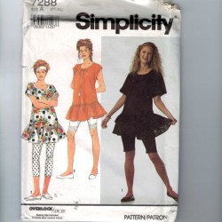 7288 STRETCH LEGGINGS LENGTHS,RUFFLE TOPS PATTERN 6=24